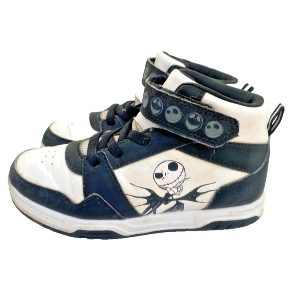 Disney Nightmare Before Christmas Boys High Top Sneakers Black & White - Size 2